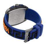 Buy Shop Versace Iconic Dominus Chronograph Blue Dial Blue Rubber Strap Watch For Men - VE6H00323 USA Online