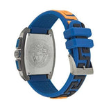 Buy Shop Versace Iconic Dominus Chronograph Blue Dial Blue Rubber Strap Watch For Men - VE6H00323 USA Online