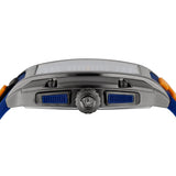 Buy Shop Versace Iconic Dominus Chronograph Blue Dial Blue Rubber Strap Watch For Men - VE6H00323 USA Online