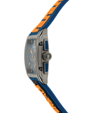 Buy Shop Versace Iconic Dominus Chronograph Blue Dial Blue Rubber Strap Watch For Men - VE6H00323 USA Online