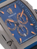 Buy Shop Versace Iconic Dominus Chronograph Blue Dial Blue Rubber Strap Watch For Men - VE6H00323 USA Online
