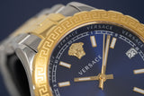 Versace Hellenyium Blue Dial Two Tone Steel Strap Watch for Women - V12060017