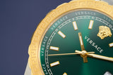 Versace Hellenyium Green Dial Two Tone Steel Strap Watch for Women - V12050015