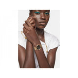 Buy Shop Versace Meander Black Dial Gold Mesh Bracelet Watch for Women - VELW00720 USA Online