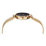 Buy Shop Versace Meander Black Dial Gold Mesh Bracelet Watch for Women - VELW00720 USA Online