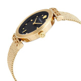 Buy Shop Versace Meander Black Dial Gold Mesh Bracelet Watch for Women - VELW00720 USA Online