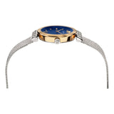 Buy Shop Versace Meander Blue Dial Silver Mesh Bracelet Watch for Women - VELW00520 USA Online