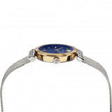 Buy Shop Versace Meander Blue Dial Silver Mesh Bracelet Watch for Women - VELW00520 USA Online