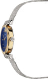 Buy Shop Versace Meander Blue Dial Silver Mesh Bracelet Watch for Women - VELW00520 USA Online