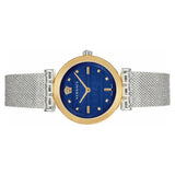Buy Shop Versace Meander Blue Dial Silver Mesh Bracelet Watch for Women - VELW00520 USA Online