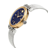 Buy Shop Versace Meander Blue Dial Silver Mesh Bracelet Watch for Women - VELW00520 USA Online