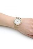 Buy Shop Versace Meander Greca White Dial Gold Mesh Bracelet Watch for Women - VELW00820 USA Online