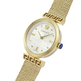 Buy Shop Versace Meander Greca White Dial Gold Mesh Bracelet Watch for Women - VELW00820 USA Online