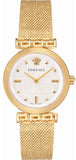 Buy Shop Versace Meander Greca White Dial Gold Mesh Bracelet Watch for Women - VELW00820 USA Online