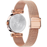 Buy Shop Versace Meander White Dial Rose Gold Mesh Bracelet Watch for Women - VELW00620 USA Online