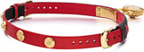 Buy Shop Versace Medusa Lock Icon Gold Dial Red Leather Strap Watch for Women - VEDW00119 USA Online