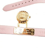 Buy Shop Versace Medusa Lock Icon Gold Dial Red Leather Strap Watch for Women - VEDW00319 USA Online
