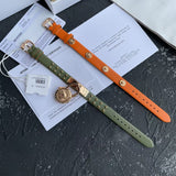 Buy Shop Versace Medusa Lock Icon Quartz Beige Dial Green Leather Strap Watch for Women - VEDW00519 USA Online