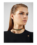Buy Shop Versace Medusa Lock Icon Quartz Beige Dial Green Leather Strap Watch for Women - VEDW00519 USA Online