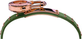 Buy Shop Versace Medusa Lock Icon Quartz Beige Dial Green Leather Strap Watch for Women - VEDW00519 USA Online