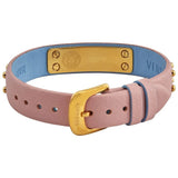 Buy Shop Versace Medusa Lock Icon Quartz Gold Dial Pink & Blue Leather Strap Watch For Women - VEDW00219 USA Online