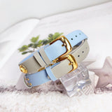 Buy Shop Versace Medusa Lock Icon Quartz White Dial Blue Leather Strap Watch for Women - VEDW00419 USA Online