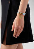 Buy Shop Versace Medusa Lock Icon Quartz White Dial Blue Leather Strap Watch for Women - VEDW00419 USA Online
