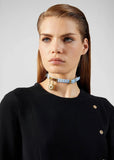 Buy Shop Versace Medusa Lock Icon Quartz White Dial Blue Leather Strap Watch for Women - VEDW00419 USA Online