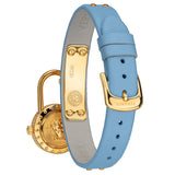 Buy Shop Versace Medusa Lock Icon Quartz White Dial Blue Leather Strap Watch for Women - VEDW00419 USA Online