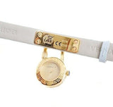 Buy Shop Versace Medusa Lock Icon Quartz White Dial Blue Leather Strap Watch for Women - VEDW00419 USA Online