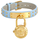 Buy Shop Versace Medusa Lock Icon Quartz White Dial Blue Leather Strap Watch for Women - VEDW00419 USA Online
