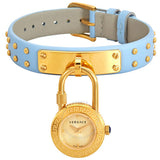 Buy Shop Versace Medusa Lock Icon Quartz White Dial Blue Leather Strap Watch for Women - VEDW00419 USA Online