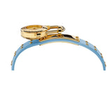 Buy Shop Versace Medusa Lock Icon Quartz White Dial Blue Leather Strap Watch for Women - VEDW00419 USA Online