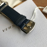 Buy Shop Versace Menifesto Quartz Blue Dial Blue Leather Strap Watch For Men - VBQ01017 USA Online