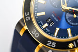 Buy Shop Versace V Extreme Chronograph Blue & Gold Tone Dial Blue Rubber Strap Watch for Men - VCN010017 USA Online