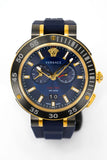 Buy Shop Versace V Extreme Chronograph Blue & Gold Tone Dial Blue Rubber Strap Watch for Men - VCN010017 USA Online
