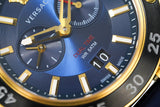 Buy Shop Versace V Extreme Chronograph Blue & Gold Tone Dial Blue Rubber Strap Watch for Men - VCN010017 USA Online