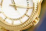 Versace Code Quartz Silver Dial Gold Steel Strap Watch For Men - VEPO00420