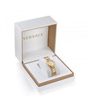 Buy Shop Versace Mini Virtus Quartz White Dial Gold Steel Strap Watch For Men - VET300221 USA Online