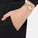 Buy Shop Versace Mini Virtus Quartz White Dial Gold Steel Strap Watch For Men - VET300221 USA Online
