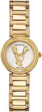Buy Shop Versace Mini Virtus Quartz White Dial Gold Steel Strap Watch For Men - VET300221 USA Online