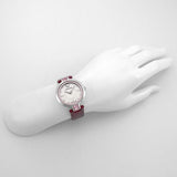 Buy Shop Versace Olympo Crystal Gleam White Dial Purple Leather Strap Watch for Women - VAN010016 USA Online