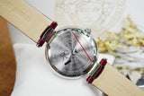 Buy Shop Versace Olympo Crystal Gleam White Dial Purple Leather Strap Watch for Women - VAN010016 USA Online