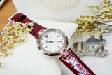 Buy Shop Versace Olympo Crystal Gleam White Dial Purple Leather Strap Watch for Women - VAN010016 USA Online