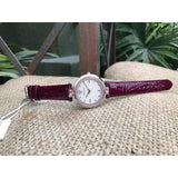 Buy Shop Versace Olympo Crystal Gleam White Dial Purple Leather Strap Watch for Women - VAN010016 USA Online