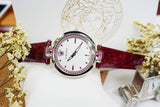 Buy Shop Versace Olympo Crystal Gleam White Dial Purple Leather Strap Watch for Women - VAN010016 USA Online