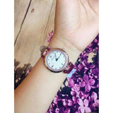 Buy Shop Versace Olympo Crystal Gleam White Dial Purple Leather Strap Watch for Women - VAN010016 USA Online