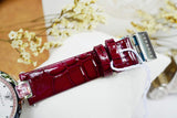 Buy Shop Versace Olympo Crystal Gleam White Dial Purple Leather Strap Watch for Women - VAN010016 USA Online