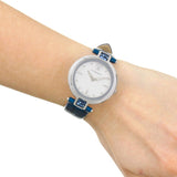 Buy Shop Versace Olympo Gleam White Dial Green Leather Strap Watch for Women - VAN020016 USA Online