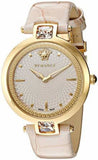 Buy Shop Versace Olympo Quartz White Dial Beige Leather Strap Watch for Women - VAN050016 USA Online